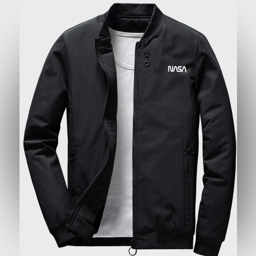 Men’s NASA Bomber Jacket- Full Zip with pockets